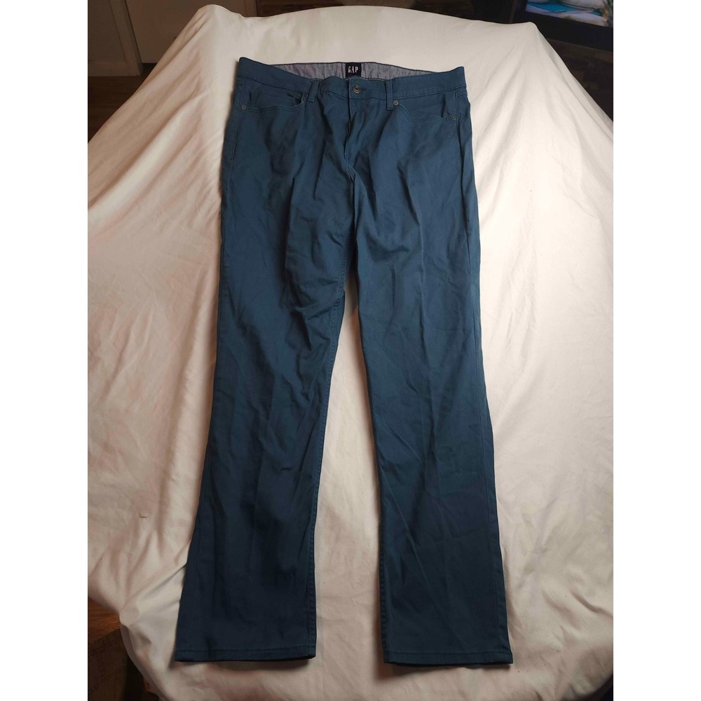 Gap Chino Pants Mens x30.5 Blue Quiet Luxury Dark Academia Minimalist Officewear